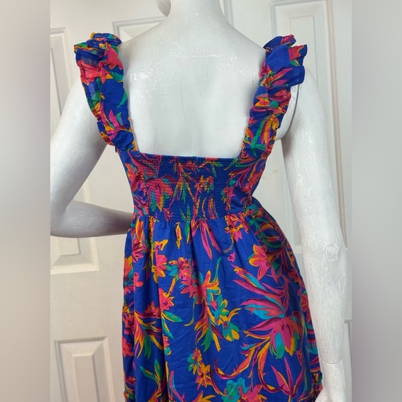 J. Crew Vibrant Floral Midi Dress With Side Pockets Size 00 - Picture 17 of 17